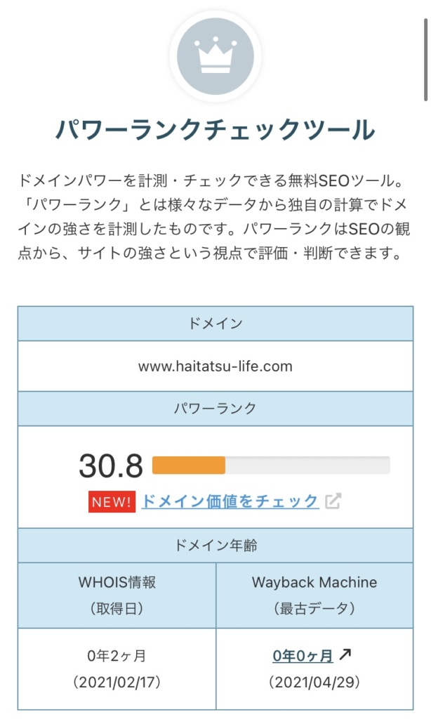 ドメインパワー30.8